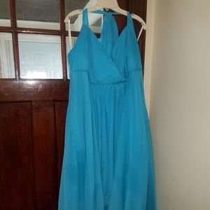 Light blue David's Bridal dress